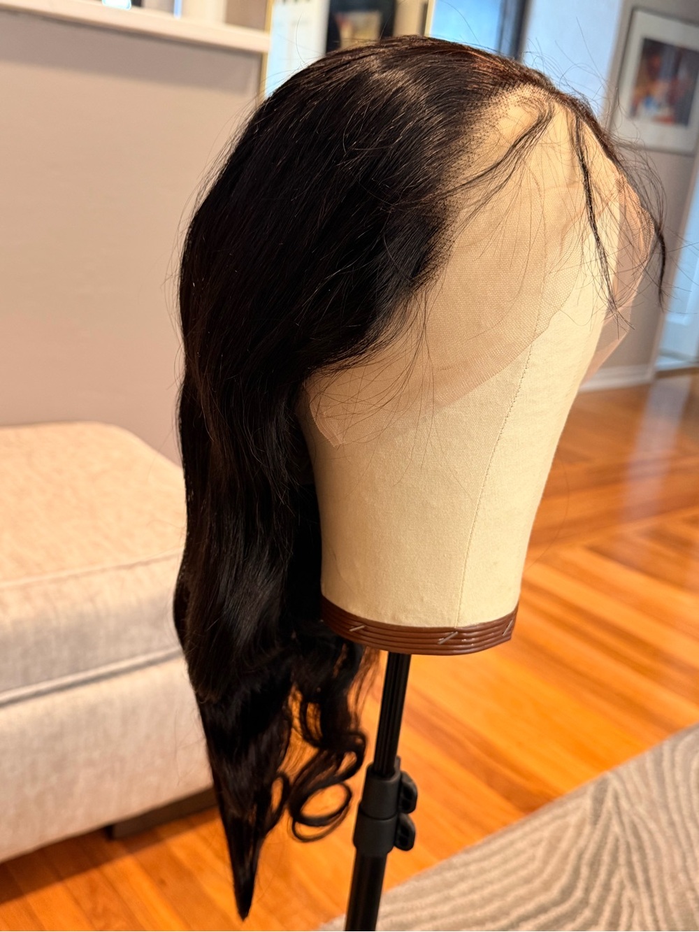 22” Natural Black Body Wave 13x6 HD Lace Front Human Hair Wig #225 - Picture 4 of 17
